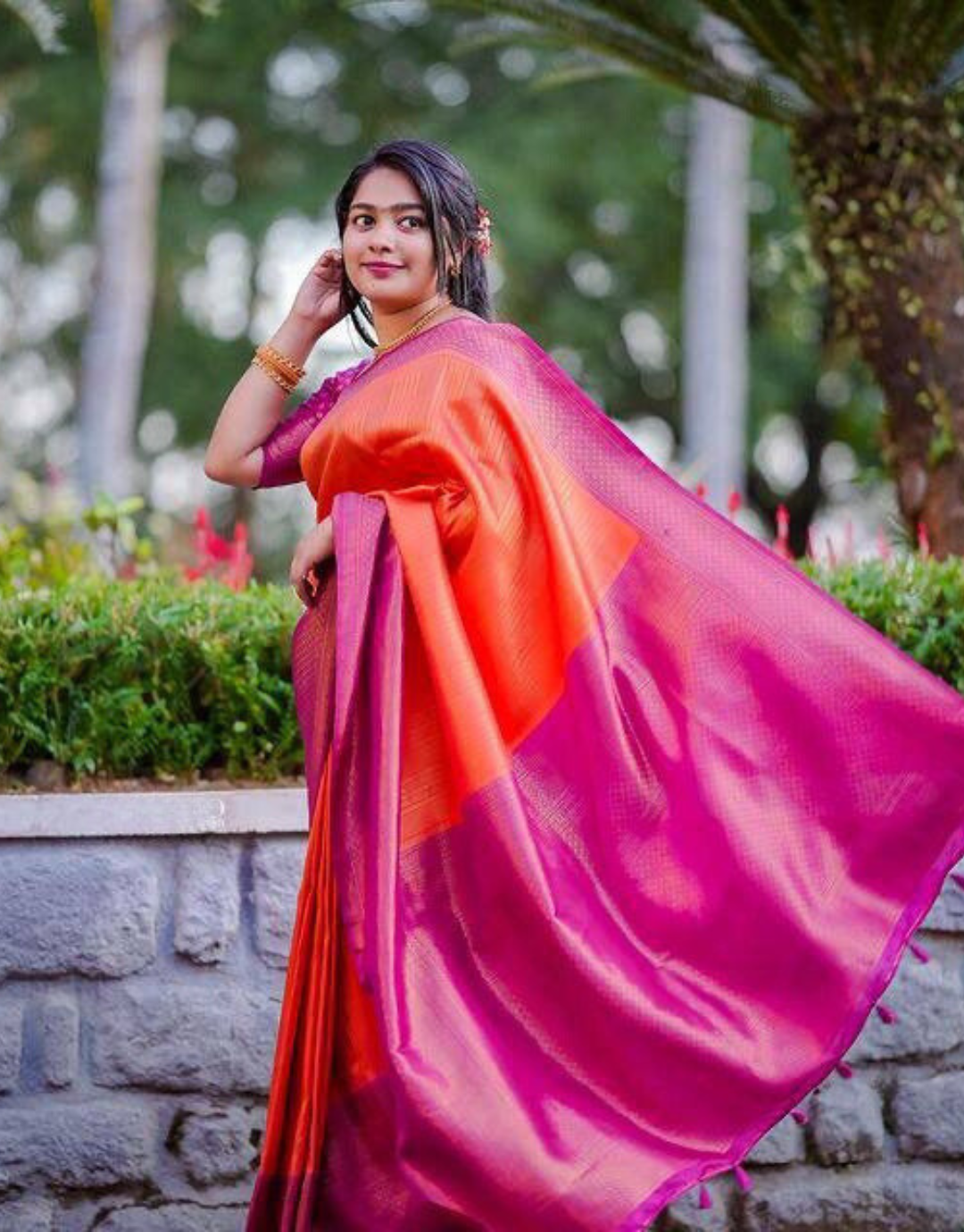 Pink and Orange Soft Silk Pattu Saree Full Body Work Pattu Saree Wedding Saree  Saree for Women in UK - Etsy